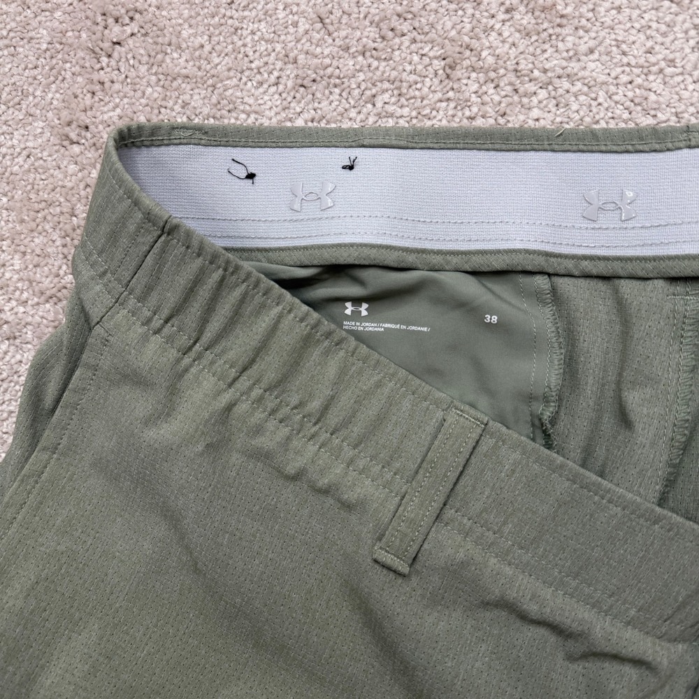 Under Armour Mens 38 Match Play Shorts Olive Green Performance Golf Active